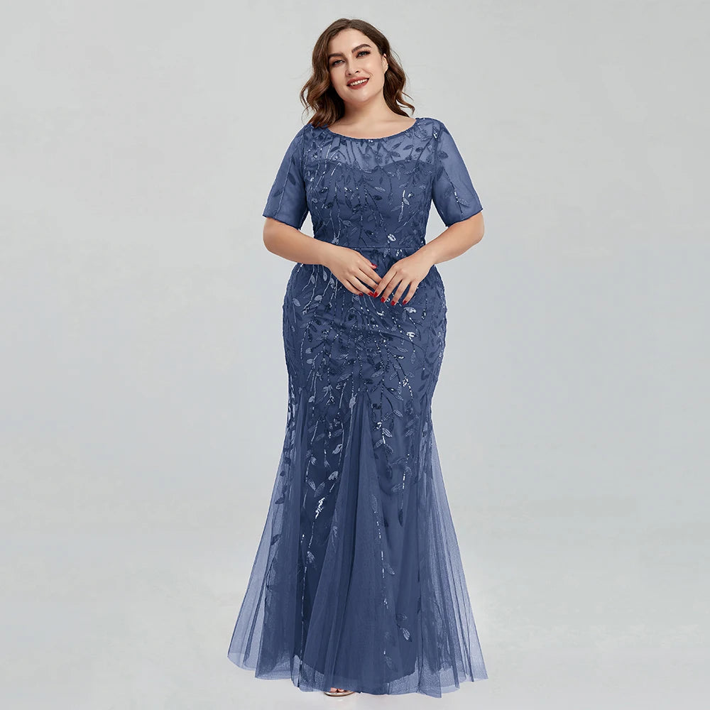 Robe de cérémonie grande taille- ALYSSE -