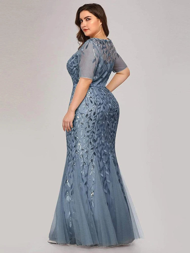 Robe de cérémonie grande taille- ALYSSE -