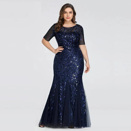 Robe de cérémonie grande taille- ALYSSE -